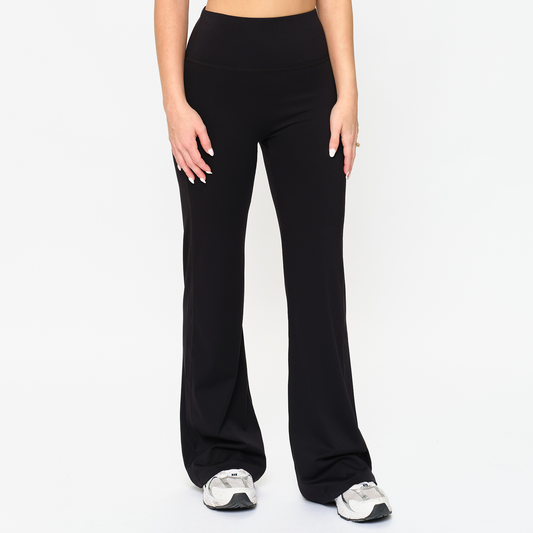 LOGAN-FLARE Black Flare Legging - SHORT