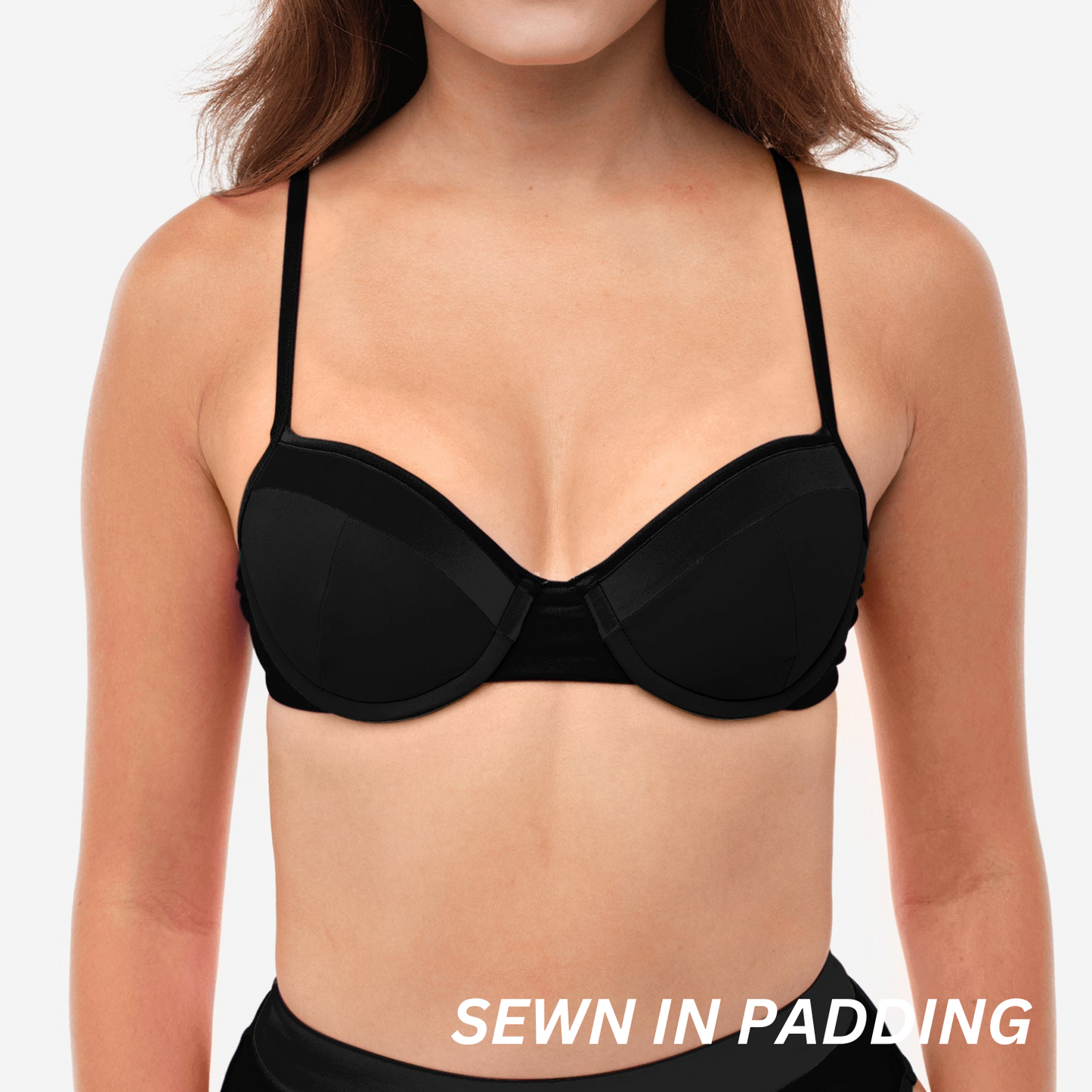 SADIE Black Underwire Bikini Top