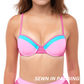 SADIE Poppy Pink Underwire Bikini Top - Tri-Tone