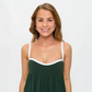 SYDNEY-DRESS Evergreen Sweetheart Scoop Babydoll Mini Dress