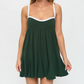 SYDNEY-DRESS Evergreen Sweetheart Scoop Babydoll Mini Dress