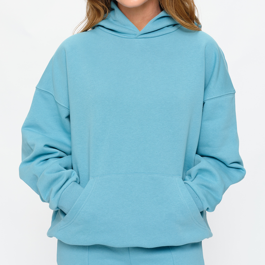 ZOEY Sky Blue Fleece Hoodie