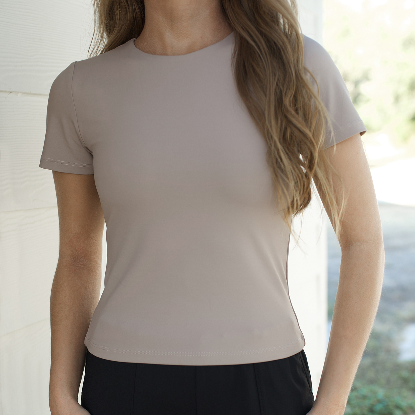 ELLA Taupe Contouring Tee