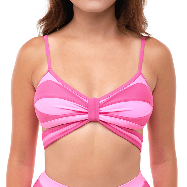 Butterfly monogram bikini pink